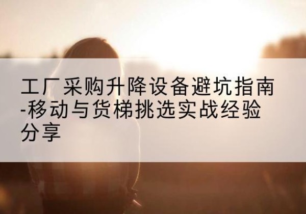 绵阳移动式升降机怎么选-工厂采购升降设备避坑指南-移动与货梯挑选实战经验分享